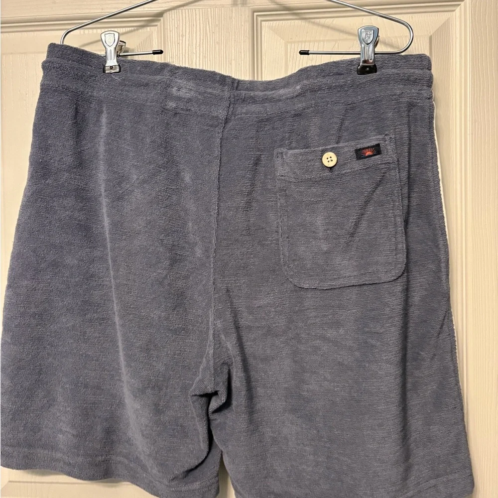 NWT Faherty Men's Cabana Towel Terry Shorts Eastern Storm Blue Large $128